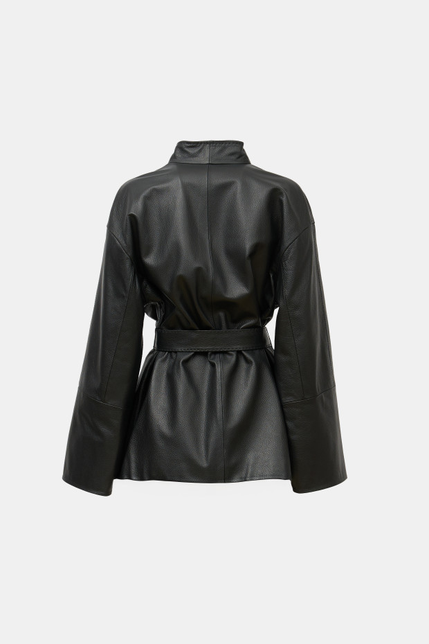 Новый ДЖУЛИЯ NP8112 КУРТКА  NATALI PORTE  ЧЕРНЫЙ ЖЕМЖУГ м.в.100% натуральная замша. М.п. Полиэстер  46