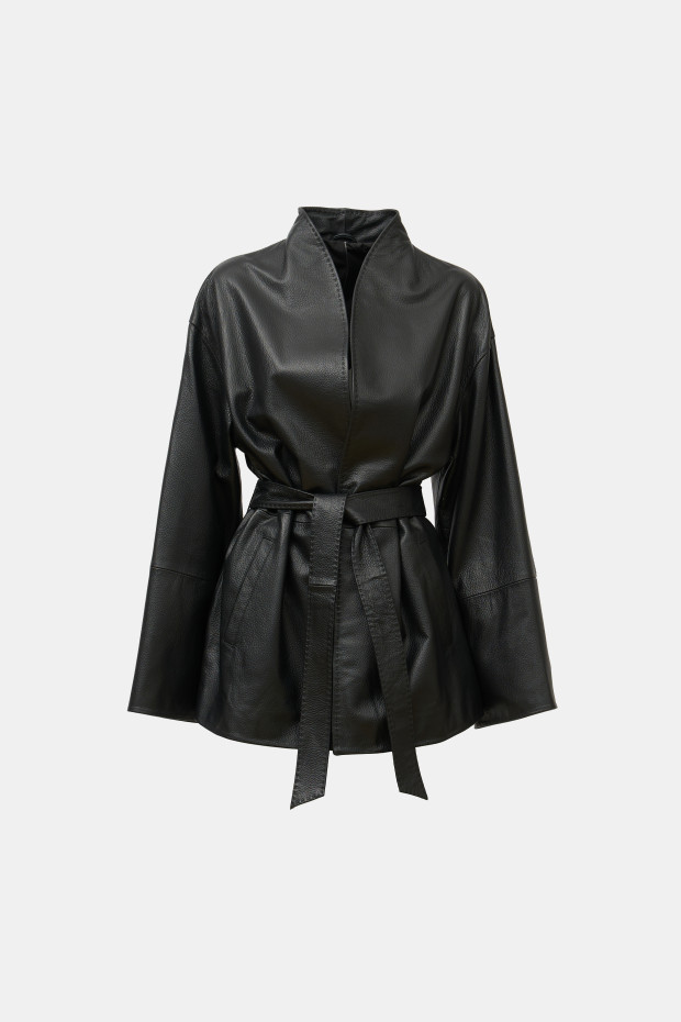 Новый ДЖУЛИЯ NP8112 КУРТКА  NATALI PORTE  ЧЕРНЫЙ ЖЕМЖУГ м.в.100% натуральная замша. М.п. Полиэстер  46